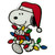 Peanuts Snoopy Gathers the Lights Double Sided Christmas Window Cling Decoration