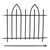 Sunnydaze Outdoor Lawn and Garden Metal Gothic Arch Style Decorative Border Fence Panel Set - 6' - Black - 2pk