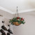 Sunnydaze Indoor Pre-Lit Artificial Christmas Hanging Basket with Holly Berries and Frosted Pinecones - 20"