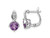 FJC Finejewelers Sterling Silver Dangle Amethyst and White Topaz Hinged Earrings 13 mm GQQE16642AMT