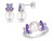 Cultured Freshwater Pearl (8mm) , Tanzanite And Amethyst Earrings and Ring Set in Sterling Silver - 68DLG1006544PF-8