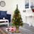 4’ Pre-Lit Pine and Pinecones Artificial Christmas Tree with Urn, Clear LED Lights