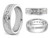 Mens 1.00 Carat (ctw H-I, I1-I2) Diamond Milgrain Band Ring in 14K White Gold (Size 10)