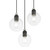 Livex Lighting 3 Light Steel Sphere Multi Pendant With Black Finish 48973-04