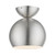 Livex Lighting 1 Light Steel Globe Semi-Flush In Brushed Nickel Finish 45487-91
