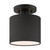 Livex Lighting 1 Light Steel Semi Flush With Black Finish 45661-04