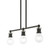 Livex Lighting 3 Light Steel Linear Chandelier With Black Finish 47163-04