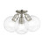 Livex Lighting 3 Light Steel Sphere Semi-Flush With Brushed Nickel 48978-91