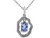 3/5 Carat (ctw) Tanzanite Pendant Necklace in 14K White Gold with Chain and Diamonds