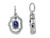 3/5 Carat (ctw) Tanzanite Pendant Necklace in 14K White Gold with Chain and Diamonds