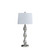 ORE International Moderne Geometric Glass Table Lamp In Silver HBL2788