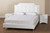 Baxton Studio Carlotta White Faux Leather Upholstered King 3-Piece Bedroom Set