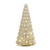 Set of 2 Gold LED Lighted Christmas Tree Tabletop Decor 15.75"