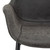 Leisuremod Markley Charcoal Black Leather Set of 4 Dining Arm Chair EC26BL4