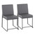 Lumisource High Back Fuji Set Of 2 Dining Chair In Black Steel DC-HBFUJI BKGY2