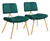 Zuo Modern Nicole Set Of 2 Dining Chair With Green Finish 101966