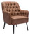Zuo Modern Tasmania Accent Chair With Vintage Brown Finish 109053
