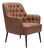 Zuo Modern Tasmania Accent Chair With Vintage Brown Finish 109053
