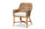 Baxton Studio Kyle Modern Bohemian Natural Brown Dining Arm Chair With Cushion