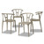 Baxton Studio Modern And Contemporary Beige Plastic 4-Piece Dining Chair Set