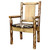 Montana Log Collection Wood Glacier Country Captain's Chair MWGCCASCNWOODLZBEAR