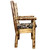 Montana Log Collection Wood Glacier Country Captain's Chair MWGCCASCNWOODLZBEAR