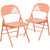 Flash Furniture 2 Pack Double Hinged Metal Folding Chair 2-HF3-CORAL-GG