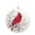 Set of 6 Cardinal Disc Christmas Ornaments 5.5"