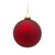 Matte Finish Glass Christmas Ornaments - 6.25" (160mm) - Red - 6ct