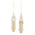 12ct White and Gold Santa Christmas Ornaments 8.75"