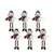 Set of 6 Snowman Christmas Figure Ornaments 10"
