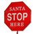 43.25" Red and White "Santa Stop Here" Sign