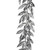 4' x 7" Silver Glittered Bay Leaf with Berries Artificial Christmas Garland, Unlit