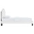 Modway Daisy Velvet King Platform Bed With White Finish MOD-7047-WHI