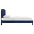 Modway Alessi Velvet Full Platform Bed With Navy Finish MOD-7037-NAV