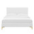 Modway Phillipa Velvet Full Platform Bed With White Finish MOD-6922-WHI