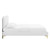 Modway Phillipa Velvet Queen Platform Bed With White Finish MOD-6706-WHI
