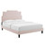 Modway Lindsey Velvet Queen Platform Bed With Pink Finish MOD-6705-PNK