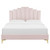 Modway Elise Queen Velvet Platform Bed With Pink Finish MOD-6693-PNK