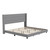 Flash Furniture King Wood Slat Platform Bed With Headboard YK-1078-GY-K-GG