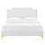 Modway Liva Performance Velvet Queen Bed With White Finish MOD-6821-WHI