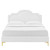 Modway Aviana Performance Velvet Twin Bed With White Finish MOD-6789-WHI