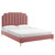 Modway Colette King Performance Velvet Platform Bed In Dusty Rose MOD-6894-DUS