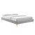 Modway Colette King Performance Velvet Platform Bed In Light Gray MOD-6894-LGR