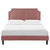 Modway Novi Performance Velvet King Bed With Dusty Rose Finish MOD-6843-DUS