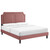 Modway Novi Performance Velvet King Bed With Dusty Rose Finish MOD-6843-DUS