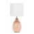Creekwood Home Ceramic Tear Drop Shaped Table Desk Lamp With Pink CWT-2001-PN