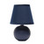 Creekwood Home Ceramic Bedside Table Desk Lamp With Blue Finish CWT-2004-BL