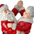 9.75" Red and White Santa and Mrs. Claus Dancing Christmas Figurine