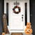 17.25" Black “Go Away" Halloween Wreath Door Hanger